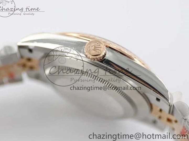 MiroTime 0310 Tailored DateJust 41 126331 SS RG TWF 1:1 Best Edition 904L Steel Gray Dial Green Roman on SS RG Jubilee Bracelet VR 2450